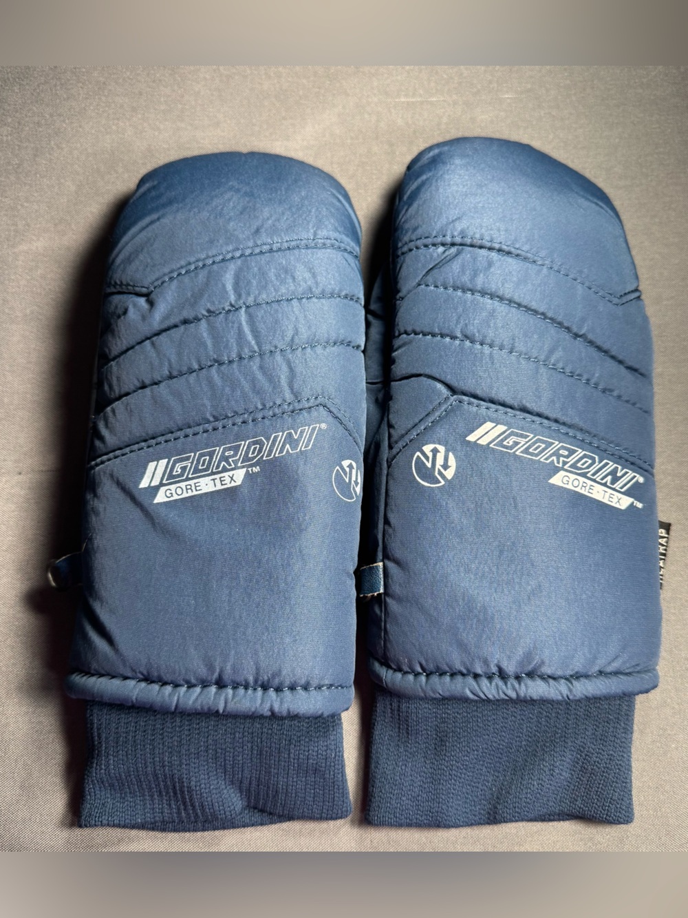 Vintage Gordini Heat Trap Mittens Mens Small Winter Gloves Thinsulate Snow Blue